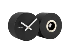 Wall clock Duo Cuckoo matt black