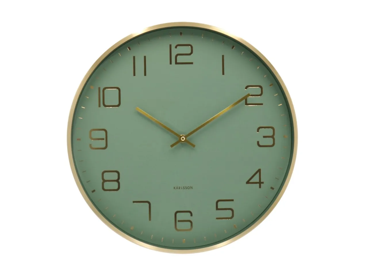 Wall clock Elegance Glow jungle green