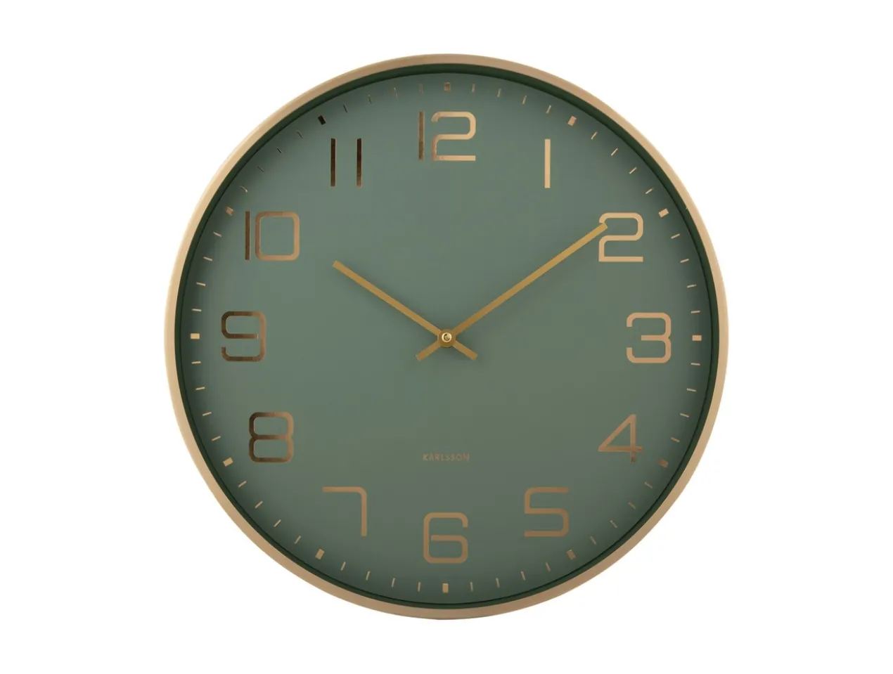 Wall clock Elegance Glow jungle green