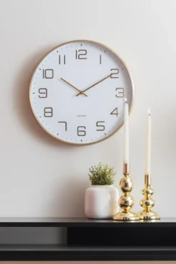 Wall clock Elegance Glow white