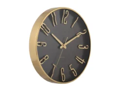 Wall clock Elevated Glam metallic black