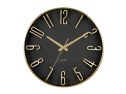 Wall clock Elevated Glam metallic black