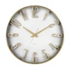 Wall clock Elevated Glam metallic white