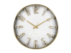 Wall clock Elevated Glam metallic white