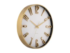Wall clock Elevated Glam metallic white