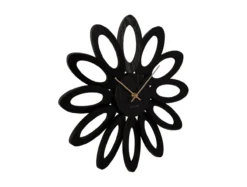 Wall clock Fiore wood veneer black