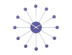 Wall clock Funky Spider bright purple