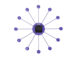 Wall clock Funky Spider bright purple