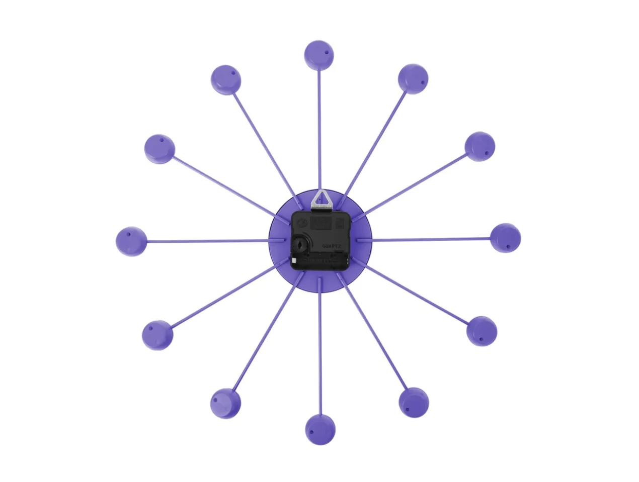 Wall clock Funky Spider bright purple