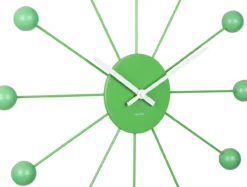 Wall clock Funky Spider bright green