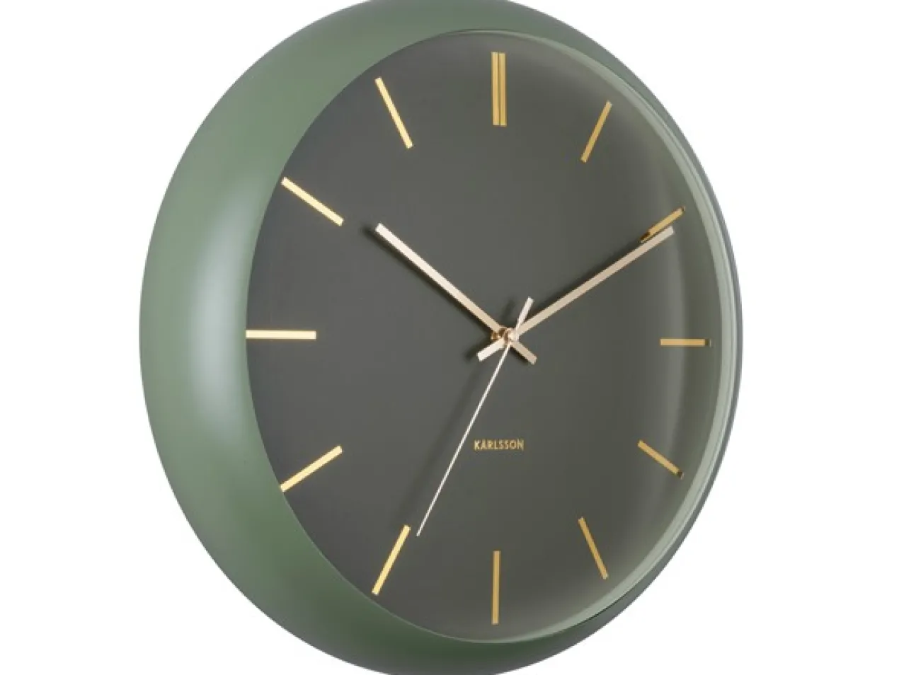 Wall clock Globe moss green, Des. Armando Breeveld