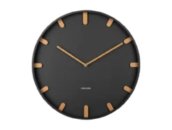Wall clock Grace metal black