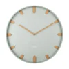 Wall clock Grace metal grayed jade