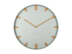 Wall clock Grace metal grayed jade