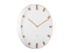 Wall clock Grace metal white