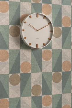 Wall clock Grace metal white