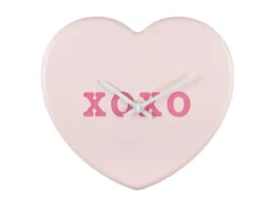 Wall clock Heart Candy soft pink