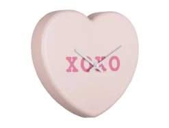 Wall clock Heart Candy soft pink