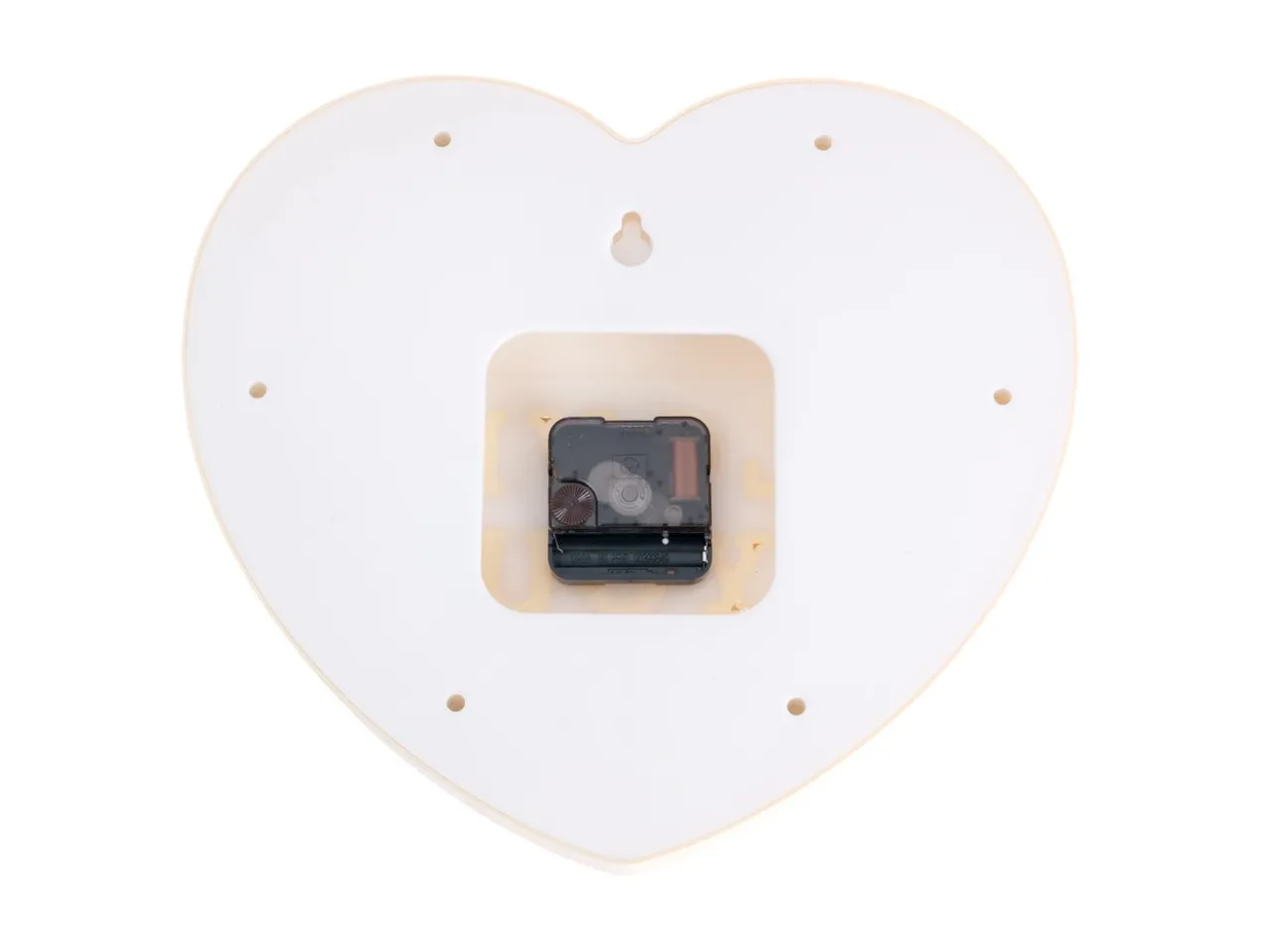 Wall clock Heart Candy soft yellow