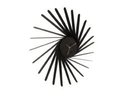 Wall clock Helix XL wood veneer black