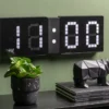 Wall clock LED Look flip black
