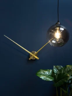 Wall clock Little Big Time metallic jungle green
