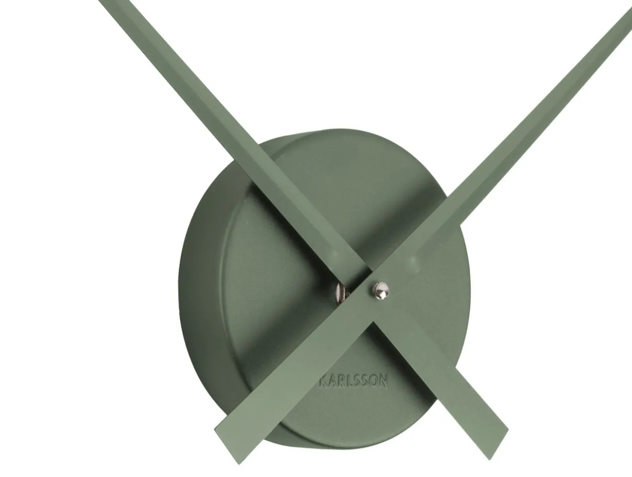 Wall clock Little Big Time Mini metallic jungle green