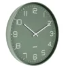 Wall clock Lofty iron matt green