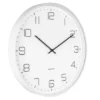 Wall clock Lofty iron matt white