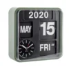 Wall clock Mini Flip green casing, black dial