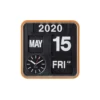 Wall clock Mini Flip orange casing, black dial