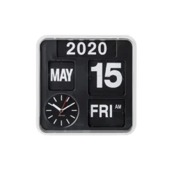 Wall clock Mini Flip white casing , black dial