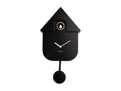 Wall clock Modern Cuckoo ABS black