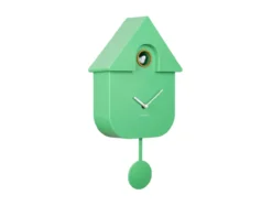 Wall clock Modern Cuckoo ABS bright green