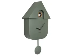 Wall clock Modern Cuckoo ABS jungle green