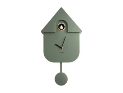 Wall clock Modern Cuckoo ABS jungle green