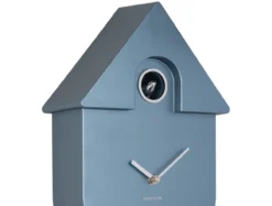Wall clock Modern Cuckoo ABS metallic dark blue