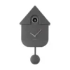 Wall clock Modern Cuckoo ABS metallic dark grey