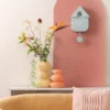 Wall clock Modern Cuckoo ABS soft blue