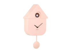 Wall clock Modern Cuckoo ABS soft pink