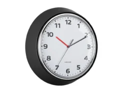 Wall clock Modern Retro black