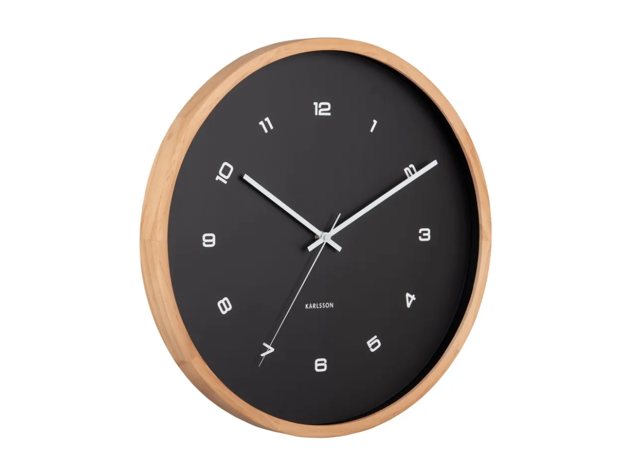 Wall clock Modesta light wood black