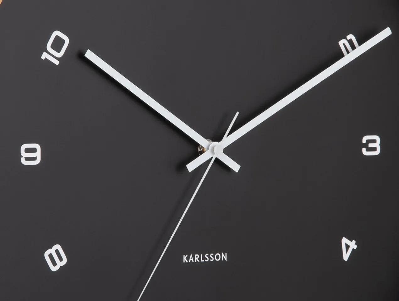 Wall clock Modesta light wood black