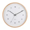 Wall clock Modesta light wood white