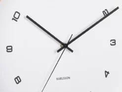 Wall clock Modesta light wood white