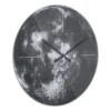 Wall clock Moon mirror glass, silent movem.