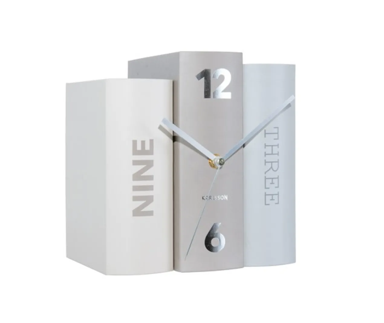Wall clock Mr. Black numbers steel polished