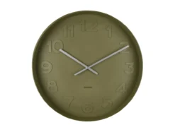 Wall clock Mr. Green numbers large, moss green