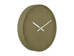 Wall clock Mr. Green numbers, moss green
