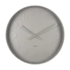 Wall clock Mr. Grey numbers large, warm grey